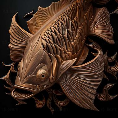 3D model Sumatran barbus fish (STL)